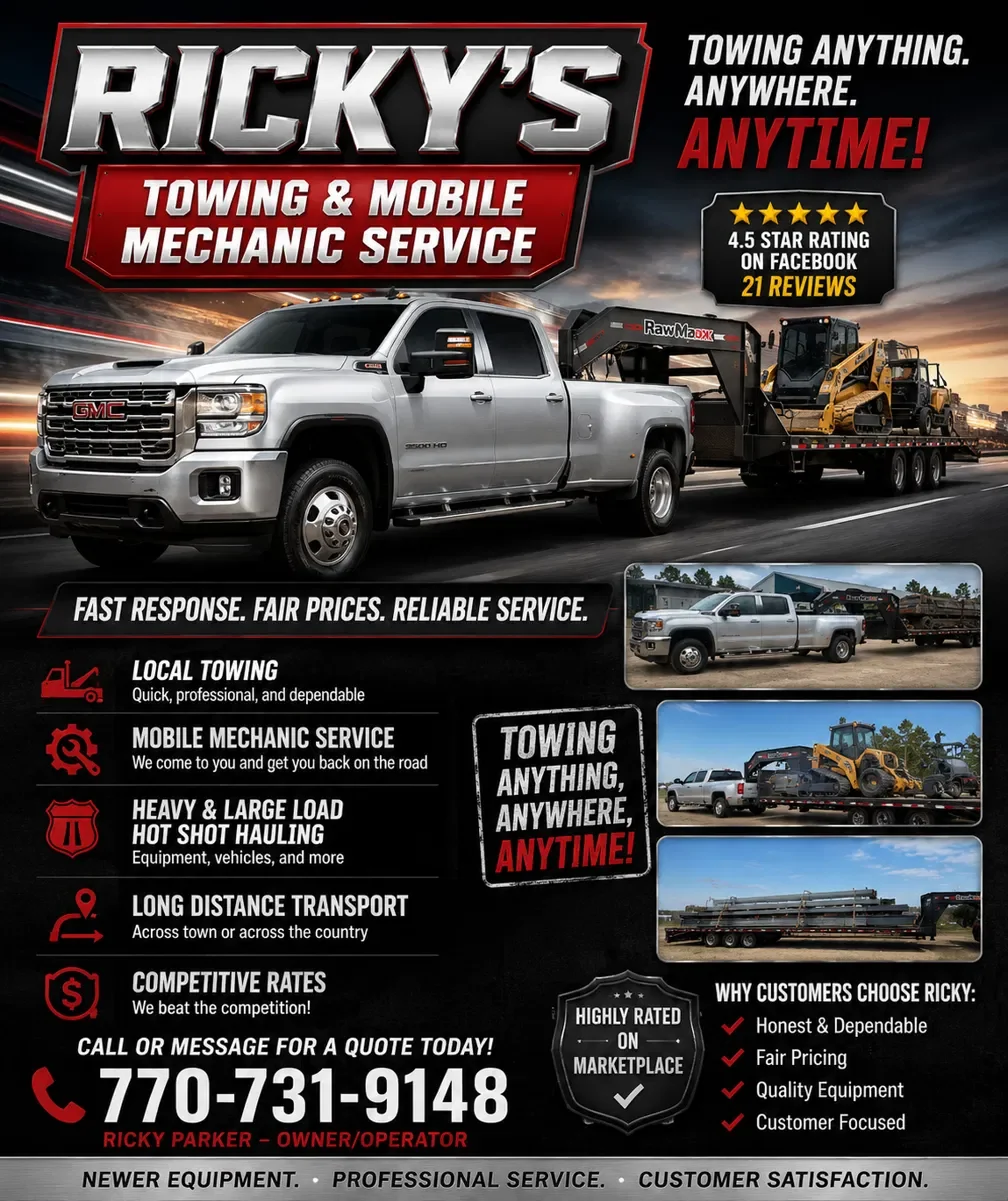 Ricky's Towing work